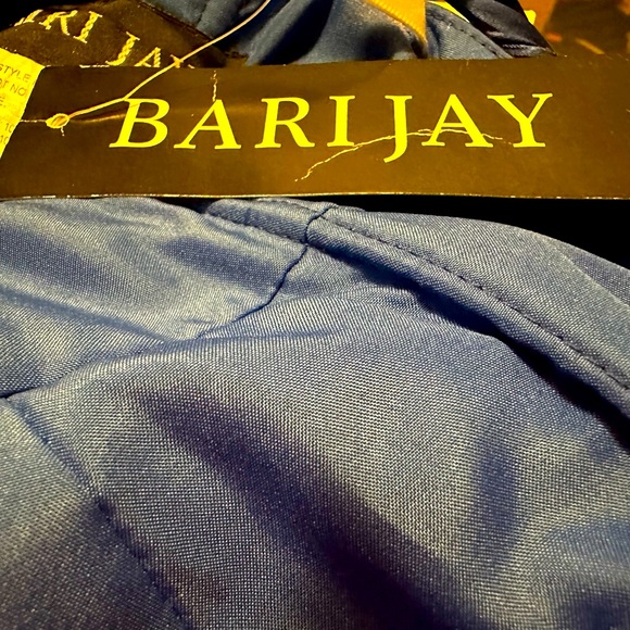 NWT BARI JAY blue gown size 12, fully lined split front skirt - Picture 7 of 7